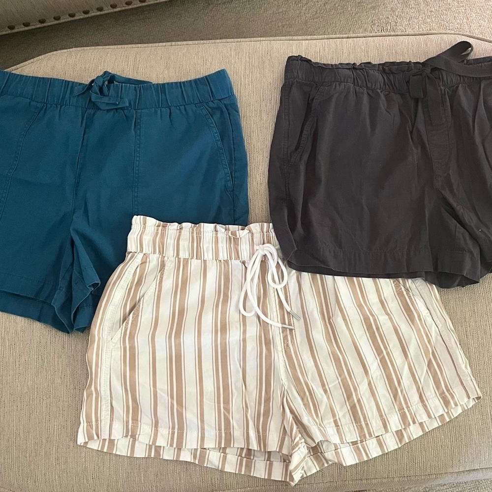 Ann Taylor Loft Outlet Drawstring Tie Shorts- 3 Pair